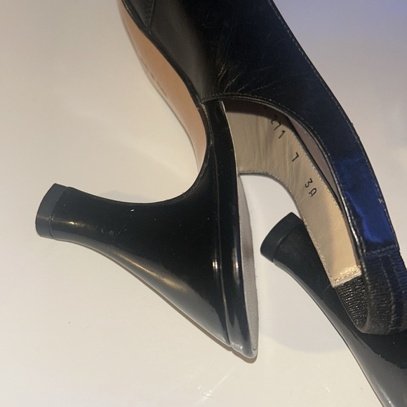 FERRAGAMO SIZE 7 KITTEN HEEL SLING BACKS - Picture 5 of 6